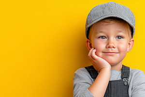 Smiling little boy in a cap, a Person Photo by MistyDay
