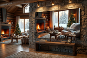 Cozy Christmas Cabin | Stock Photo, a Holiday Photo by Aura Canyon HQ (Thumbnail 2 of 6)