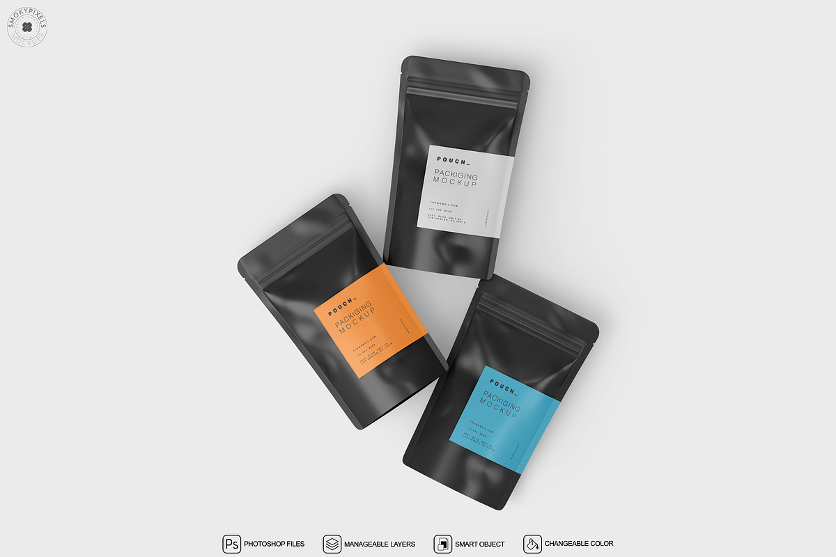 Stand-Up Pouch Packaging Mockup, a Packaging Mockup by SmokyPixels (Photo 5 of 5)