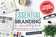 Essential branding kit for Photoshop, a Branding & Logo Template by Lisa Glanz (Thumbnail 1 of 13)