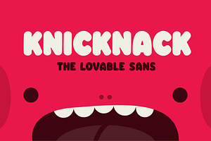 Knicknack - The lovable sans serif, a Sans Serif Font by Great Scott!