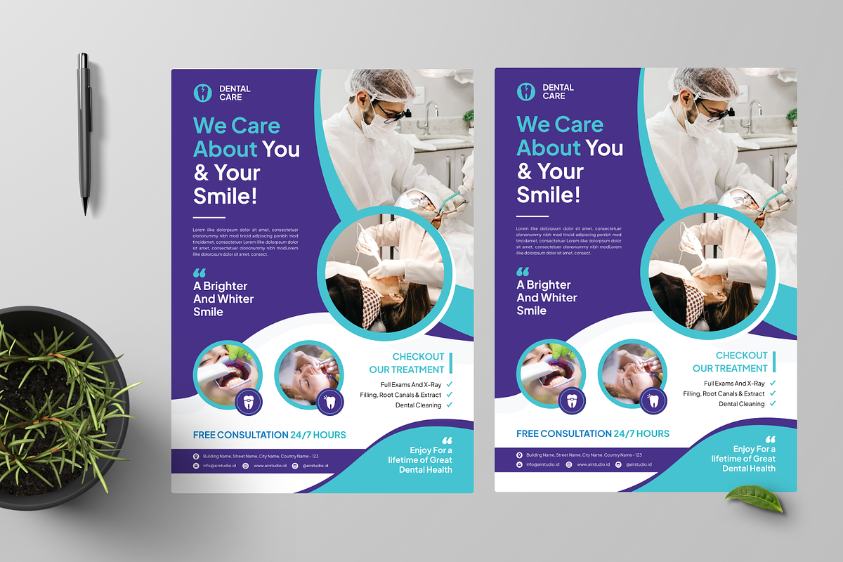 Dental Care Flyer, a Flyer Template by Annora Studio (Photo 2 of 5)