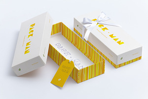 Rectangular Gift Box Mockup 03