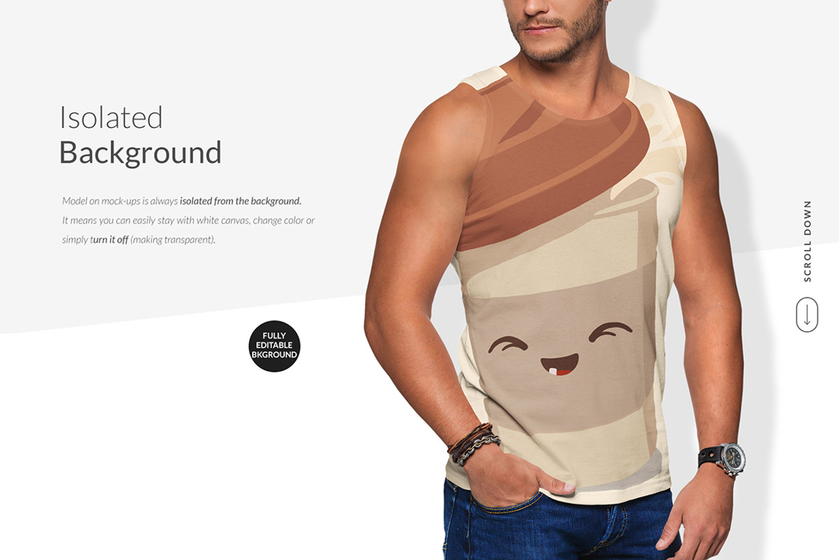 Men Tank Mock-ups Set FREE DEMO, a Books & Magazine Mockup by Apparel_Mockups (Photo 13 of 24)