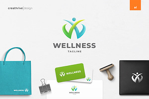 Wellness Logo, a Branding & Logo Template by Creathrive Design