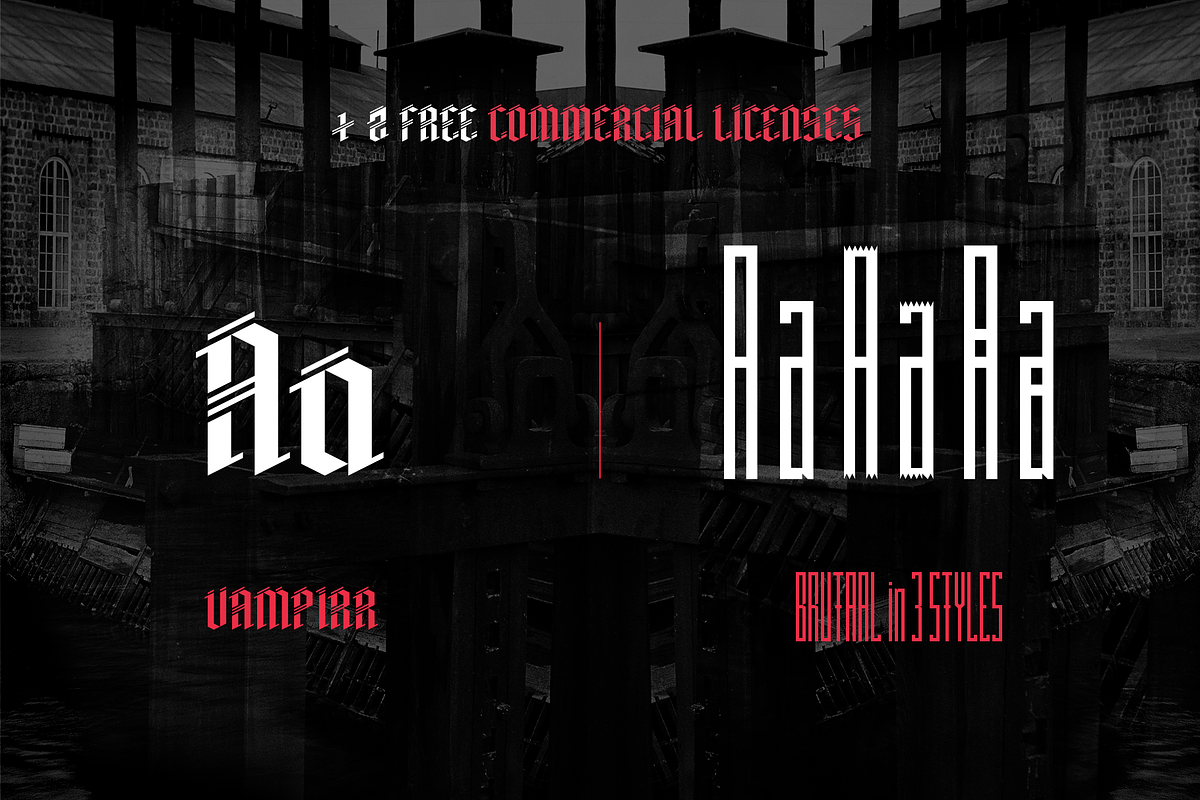Brutal font bundle + 6 fonts + bonus, a Font by David is Creative (Photo 4 of 5)