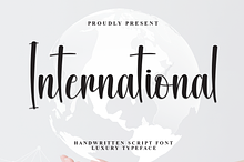 International | Script Font