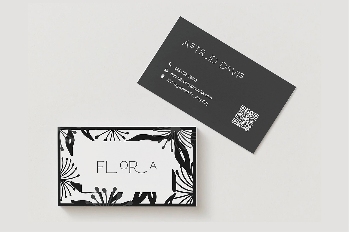 Floral Business Card Template Canva, a Business Card Template by LePosey Studio (Photo 3 of 7)