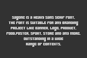 Sagone - Heavy & Thick Font