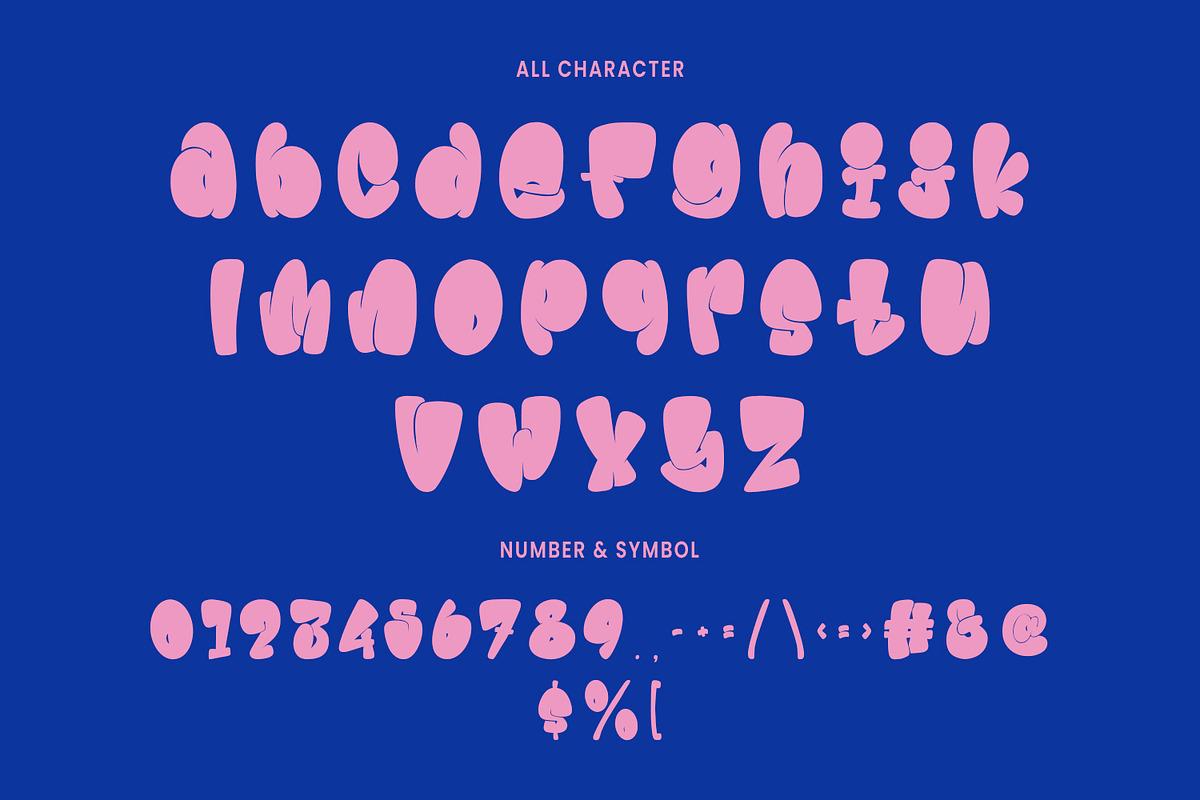 Jamboo Fat Bubble Display Font, a Handwritten Font by Maulana Creative (Photo 2 of 5)