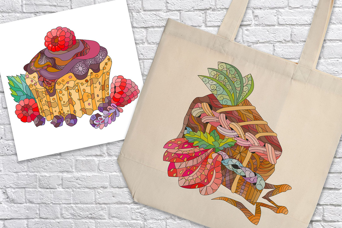 Zentangle cakes, a Healthcare Illustration by Watercolor fantasy (Photo 4 of 6)
