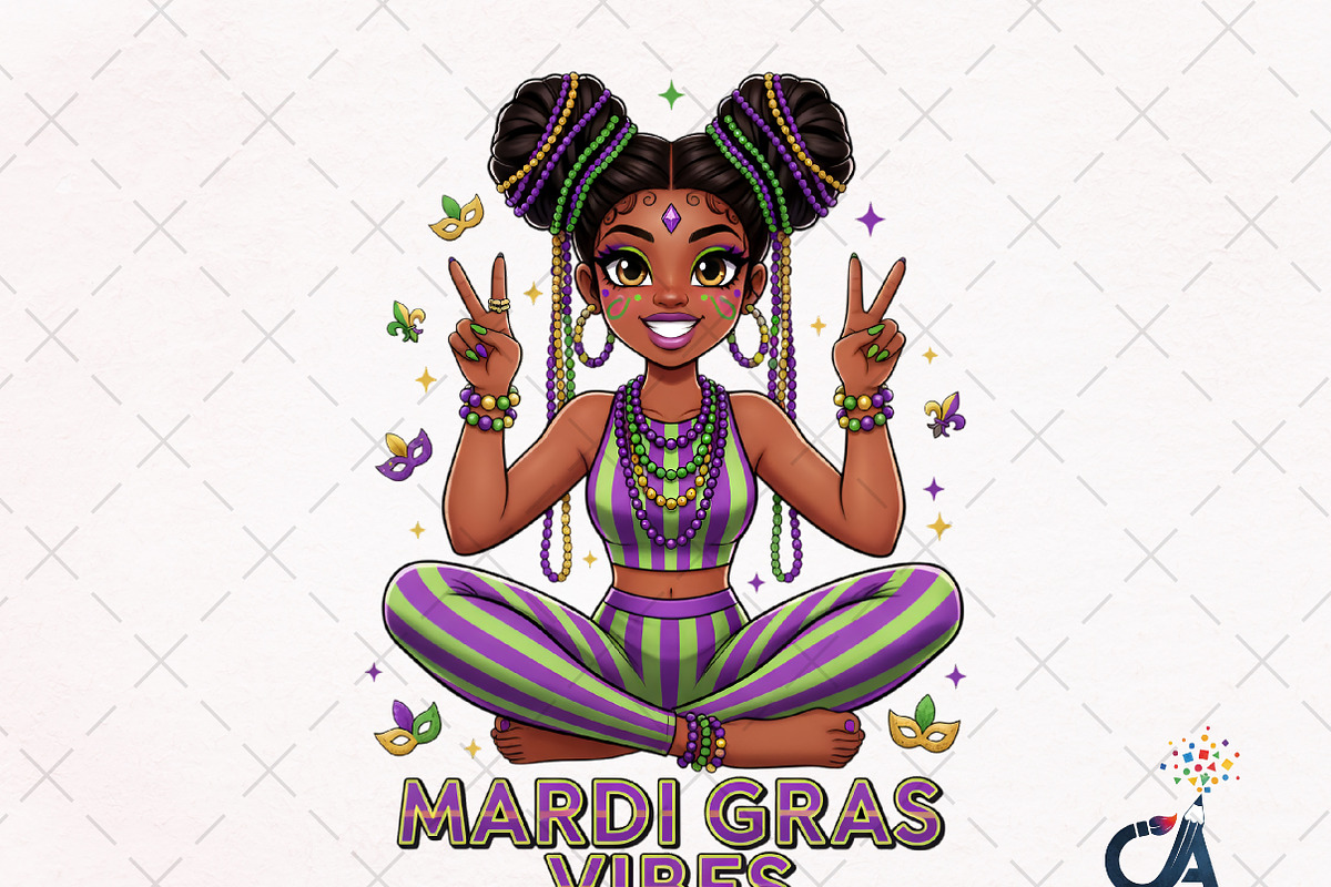 Mardi Gras Vibes PNG, an Illustration by Creative Art (Photo 1 of 6)