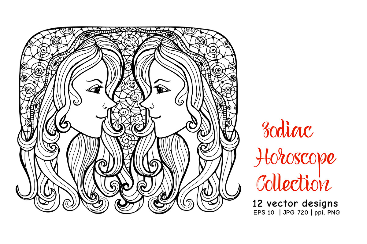 Decorative Zodiac signs, a Decorative Illustration by Elen-Lane (Photo 3 of 5)