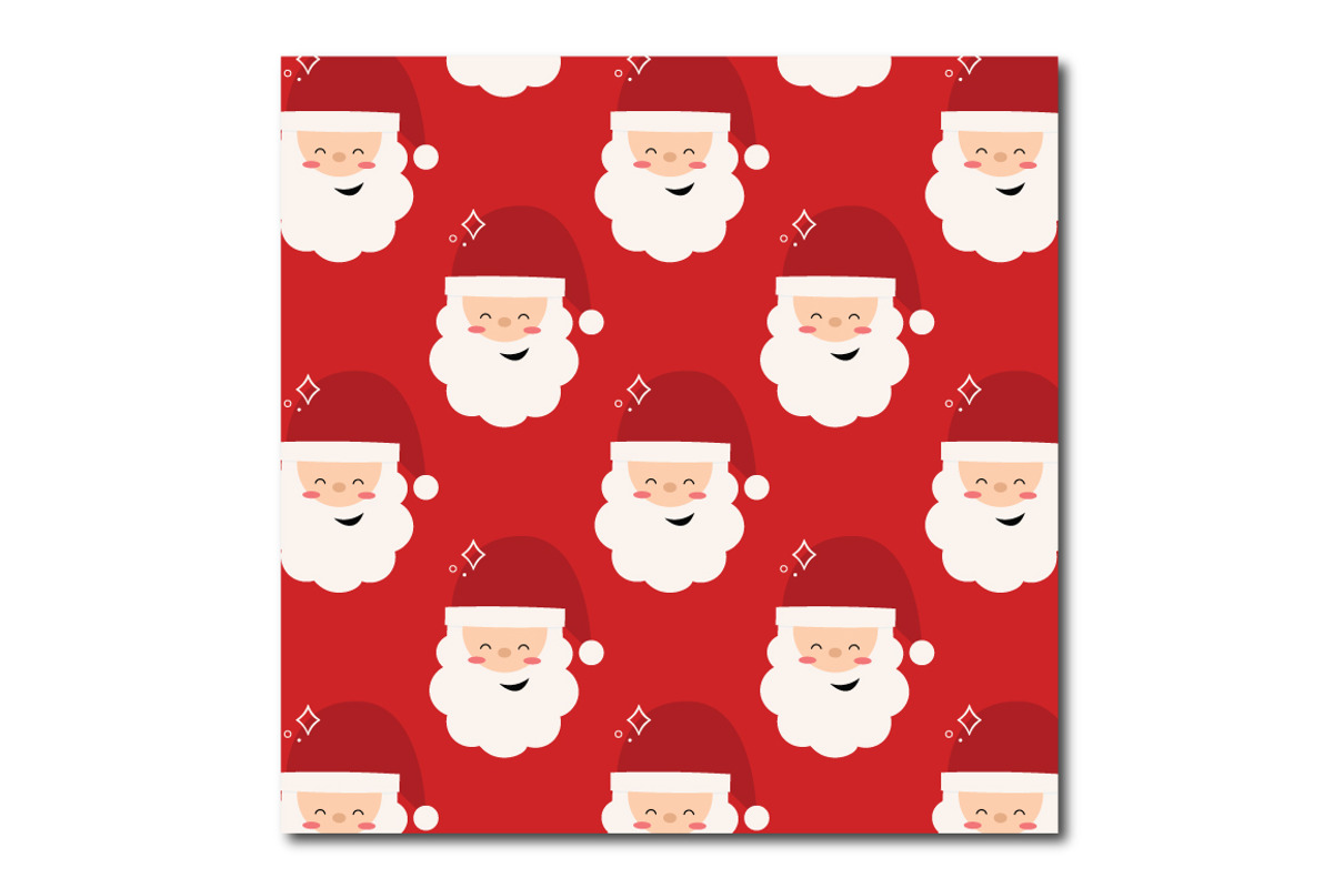 Jolly Santas Repeat Vector Pattern, a Pattern Graphic by K McCormack Designs (Photo 2 of 4)