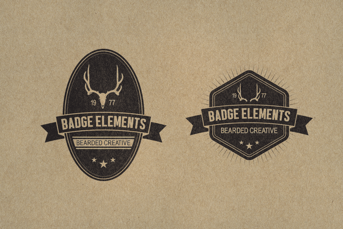 Vintage Badges - 7 Pack, an Object Graphic by Bearded Creative (Photo 3 of 5)