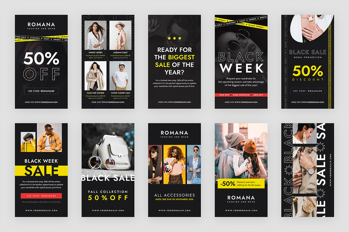 Fashion Black Friday Sale Instagram, a Social Media Template by artbart (Photo 2 of 6)