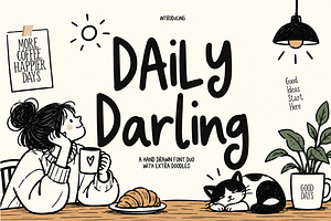 Daily Darling font duo, a Handwritten Font by cocodesign