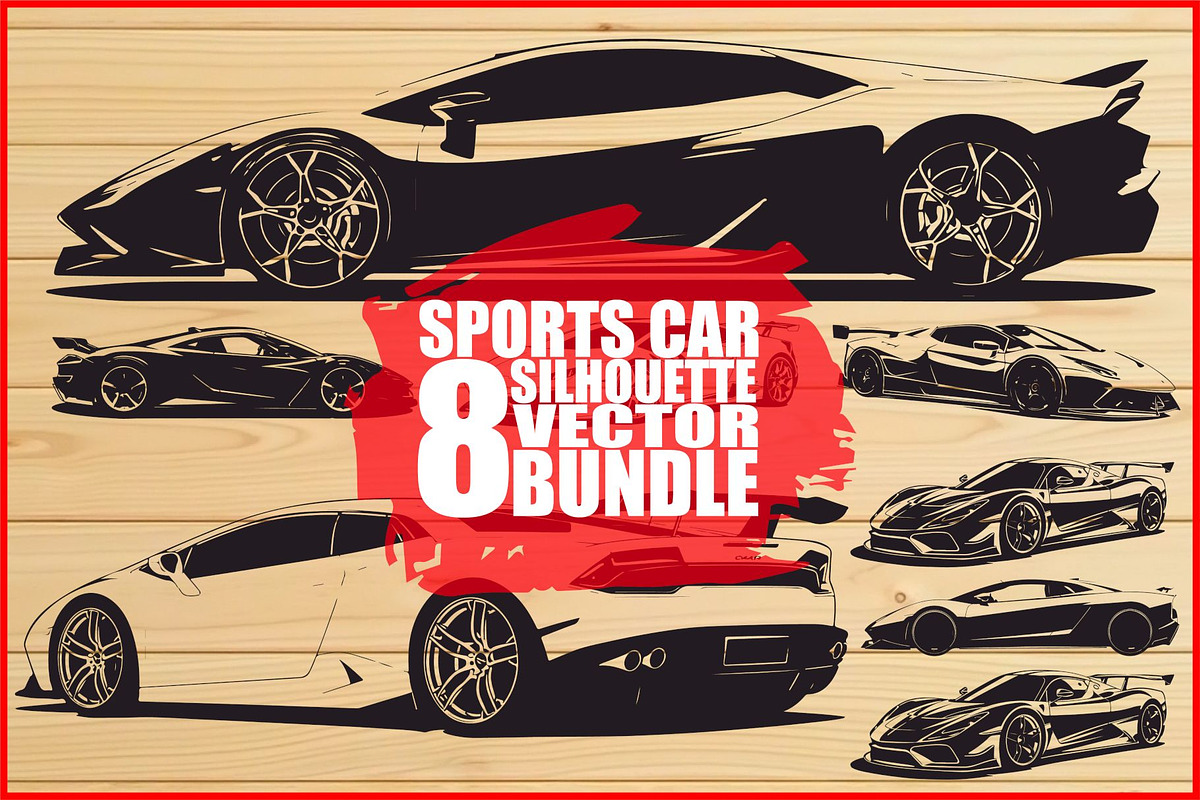 Car Silhouette Vector Art bundle, an Illustration by yasushie (Photo 1 of 9)