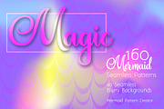 Mermaid Vector Seamless Patterns, a Pattern Graphic by RabbitAndPencil (Thumbnail 1 of 7)