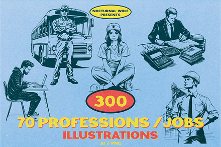 300 illustration 70 Profession Job, a Work Illustration by Nocturnal Wolf