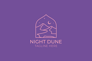 Abstract Logo Night Dune Desert, a Branding & Logo Template by Signatoro