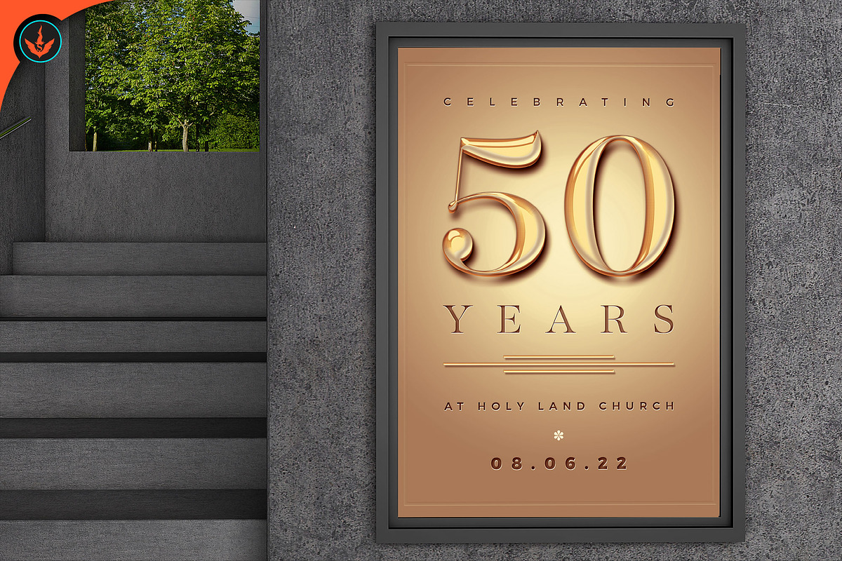 Gold Church Anniversary Flyer, a Flyer Template by SeraphimChris (Photo 7 of 11)