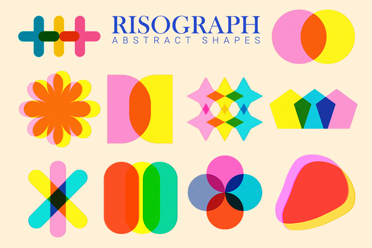Risograph Abstract Shapes, an Object Graphic by Pitchlook.Studio (Photo 2 of 3)