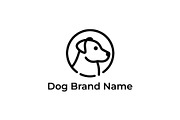 Dog profile circle vector icon, a Branding & Logo Template by Vectorium Studio (Thumbnail 1 of 2)