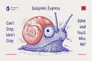 Photoshop Ballpoint Pen Brushes, a Brush Add-On by brushapes.com (Thumbnail 2 of 10)