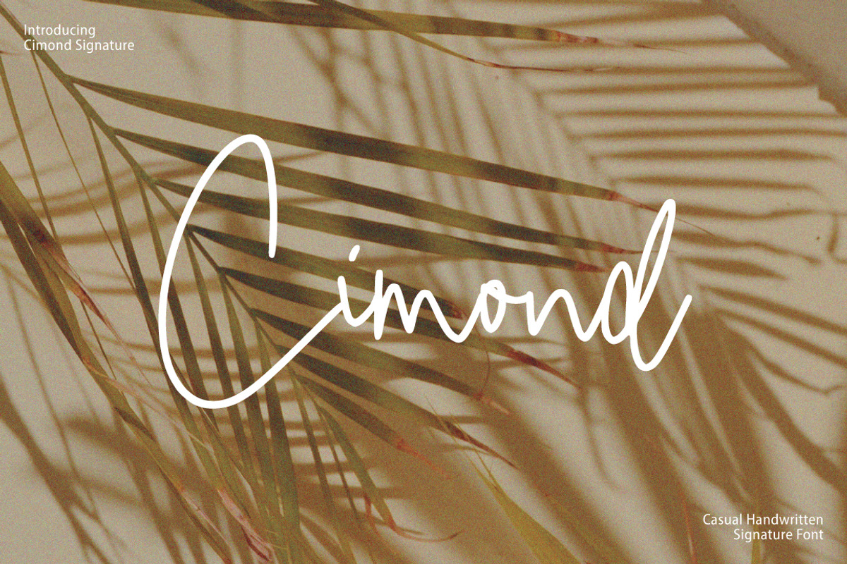 Cimond - Moniline Signature, a Font by executypeStudio (Photo 1 of 9)