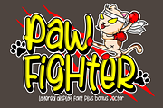 Paw Fighter + Bonus Vector, a Font by figuree studio (Thumbnail 1 of 10)