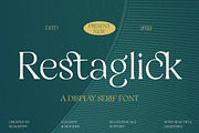 Restaglick - Elegant Ligatures, a Serif Font by Mokatype Studio (Thumbnail 1 of 12)