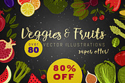 80% OFF Veggies And Fruits, a Food Illustration by Jean Balogh (Thumbnail 1 of 4)