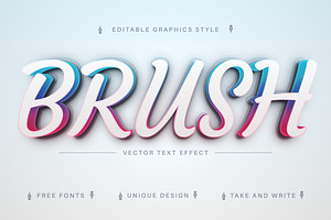 Color Brush - Editable Text Effect