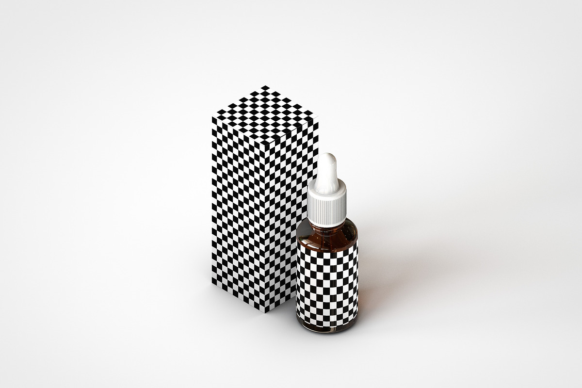Amber Dropper Bottle Mock-Up & Box, a Household Mockup by TSOBG (Photo 19 of 20)