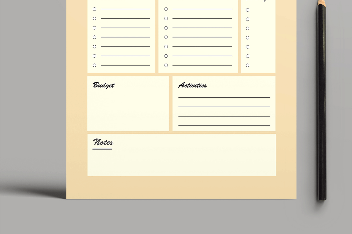 My Travel Trip Schedule Planner, a Stationery Template by MightyDesign (Photo 3 of 8)