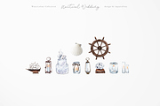 Nautical Beach Wedding Illustrations, a Decorative Illustration by Aquarellina (Thumbnail 21 of 34)
