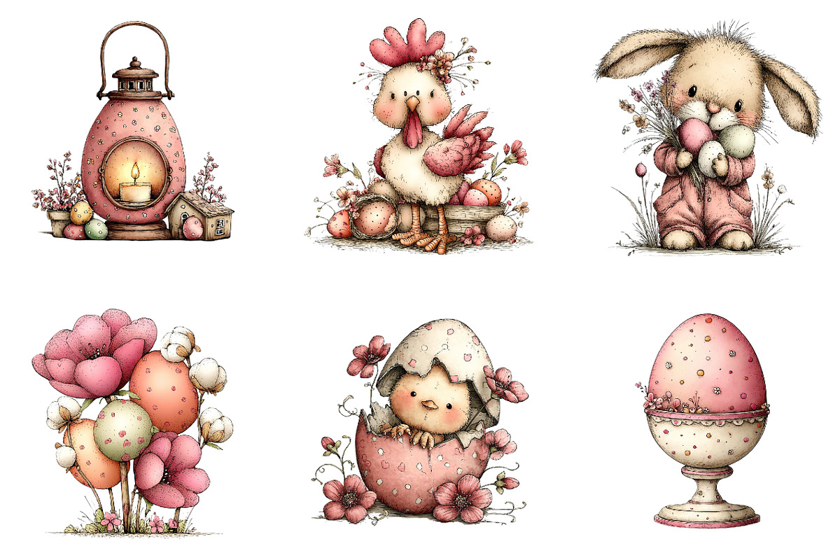 Farmhouse Easter Decor Clipart, an Illustration by CreationArt (Photo 5 of 7)