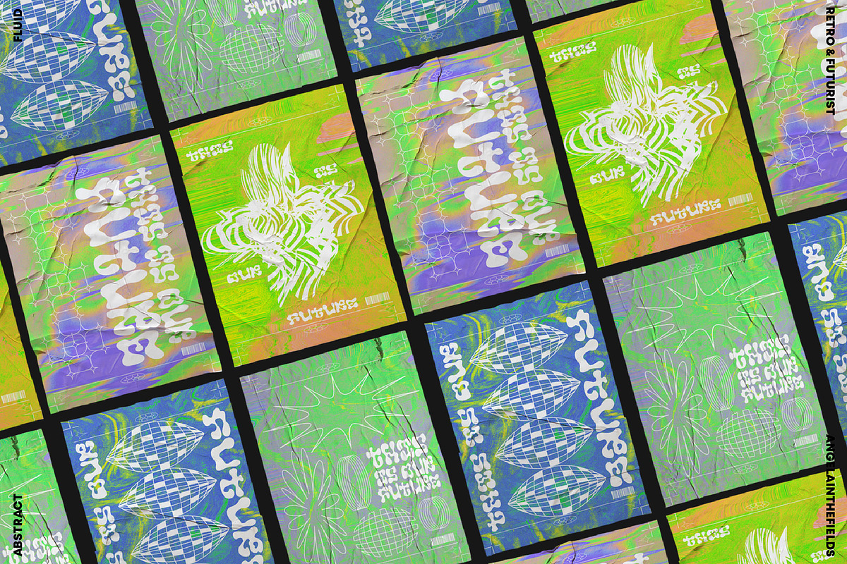 Futuristic Holographic Texture Set, a Texture Graphic by angelainthefields (Photo 4 of 7)