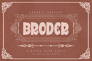 Broder - Vintage sans serif