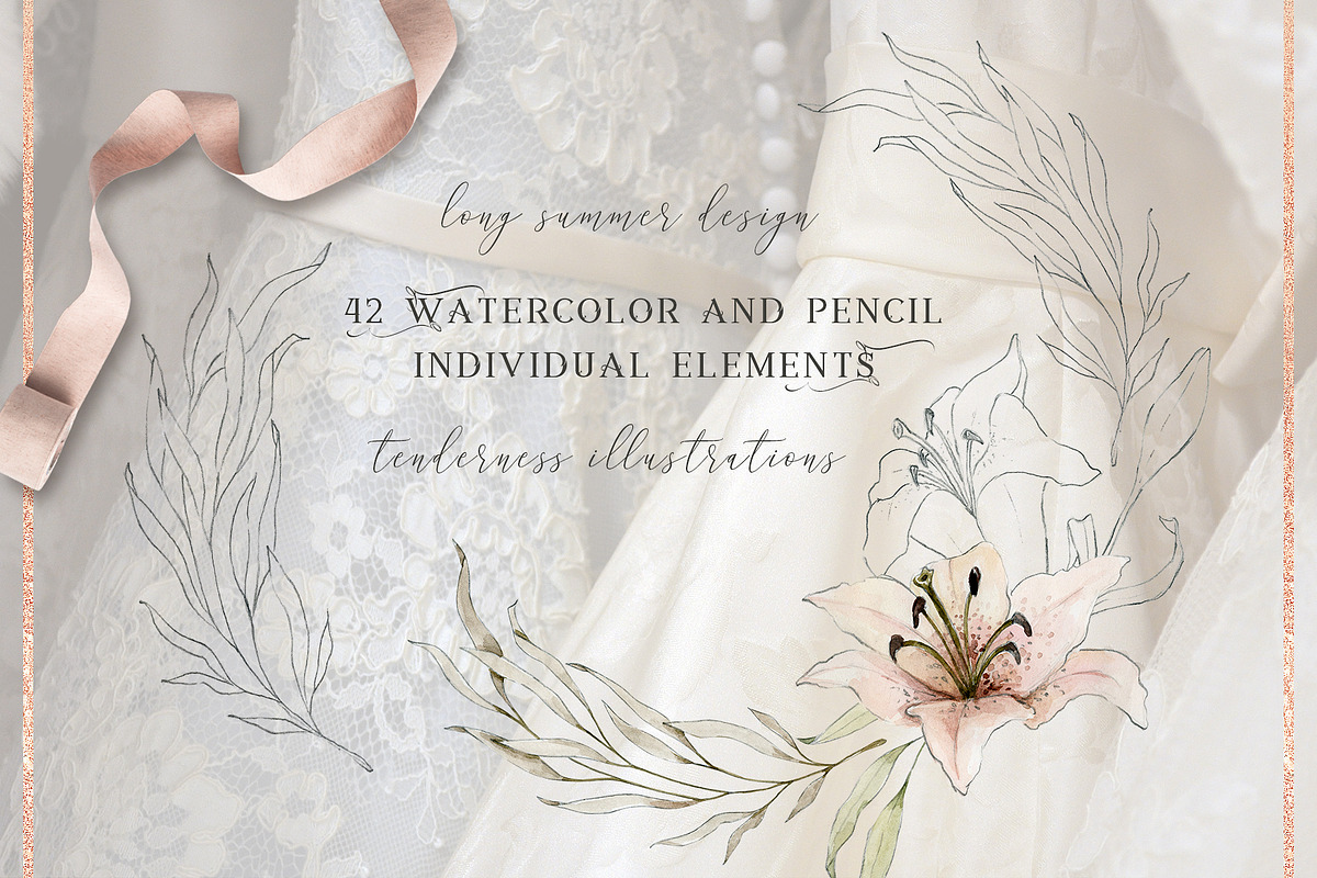 Bride's lilies, a Decorative Illustration by long summer (Photo 7 of 10)
