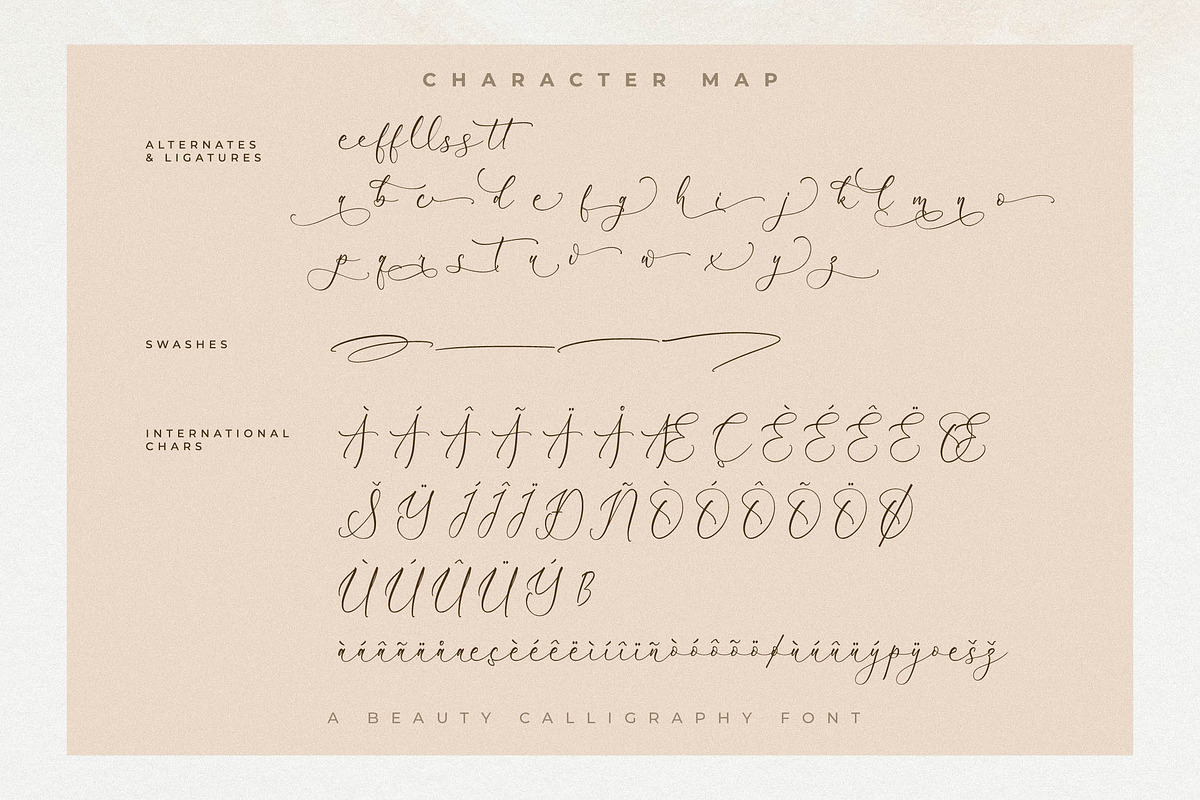 Peach Mondela Beauty Calligraphy, a Script Font by Storytype Studio (Photo 14 of 15)