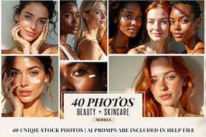 40 Skincare + Beauty Models Photos, a Beauty & Fashion Photo by PixelsDesign