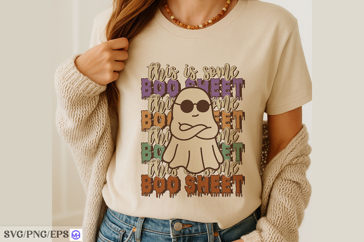 This is Some Boo Sheet Halloween SVG, a Seasonal Illustration by mh_arif (Photo 3 of 4)