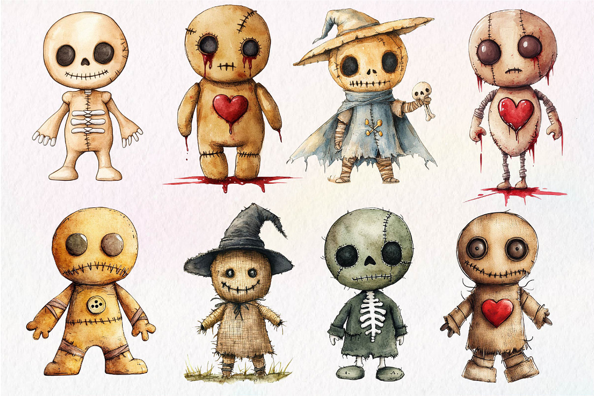 Halloween Voodoo Doll Clipart, an Illustration by Dream Creation (Photo 7 of 7)