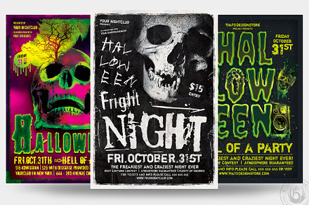 Halloween Flyer Bundle V5, a Flyer Template by ThatsDesign Art