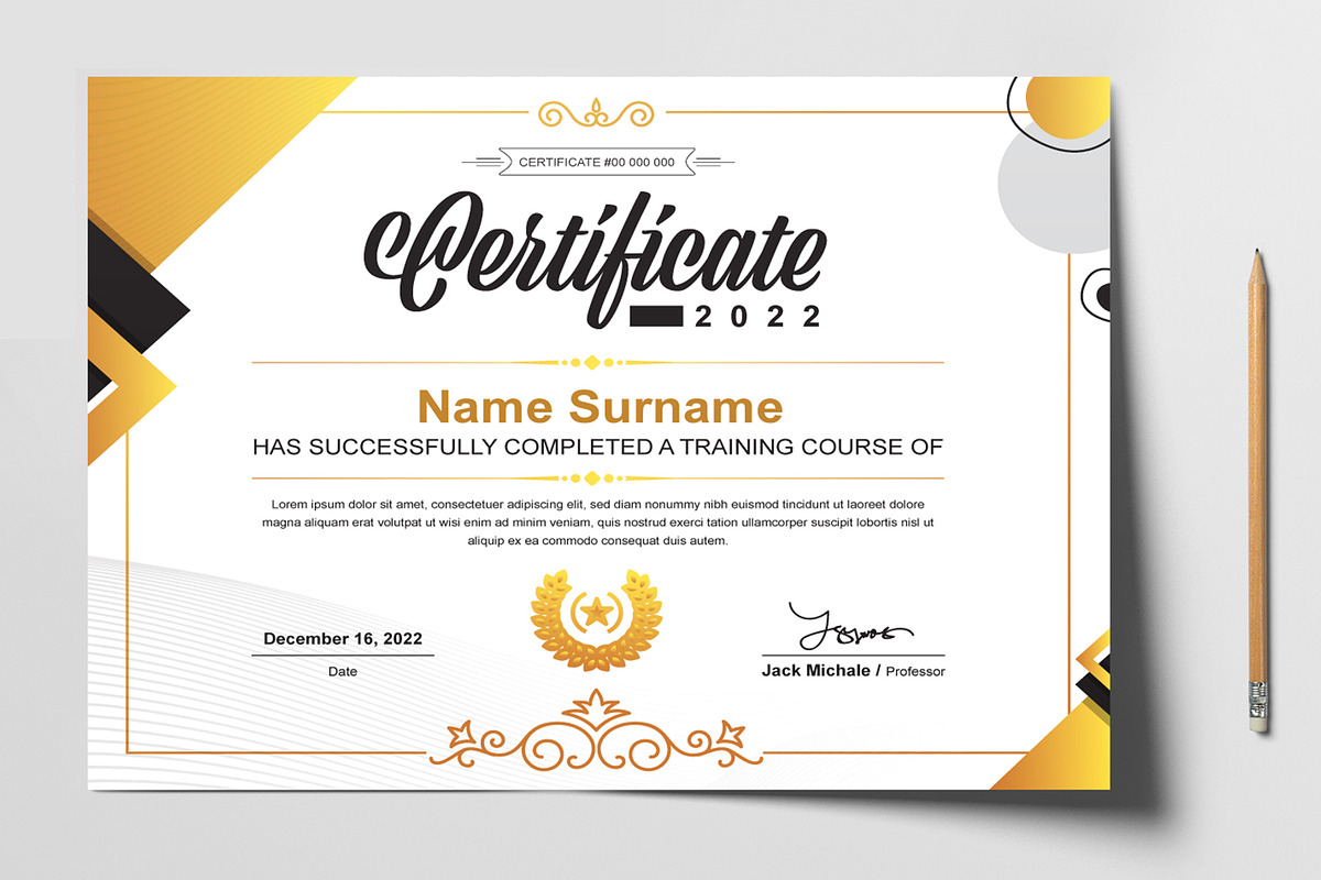 Award Certificate Template Layout
