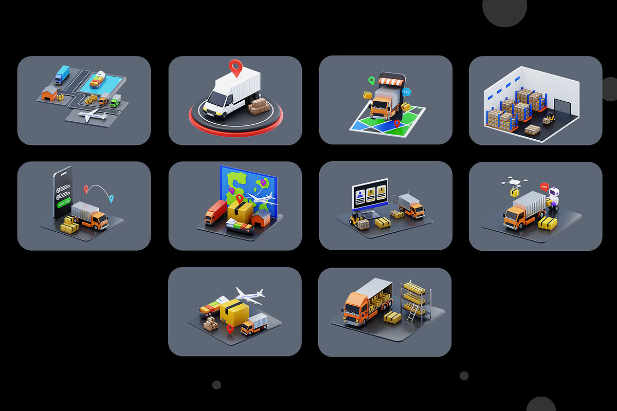 Delivery Isometric 3D Illustrations, an Illustration by novia99design (Photo 4 of 4)