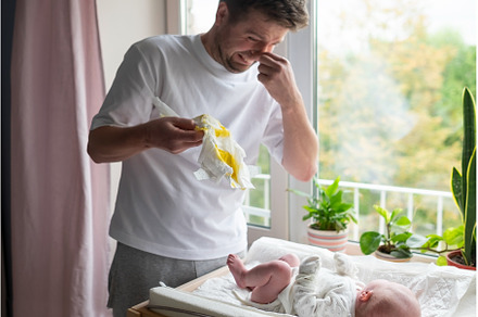 Caucasian father taking care of his, a Person Photo by Koldunova