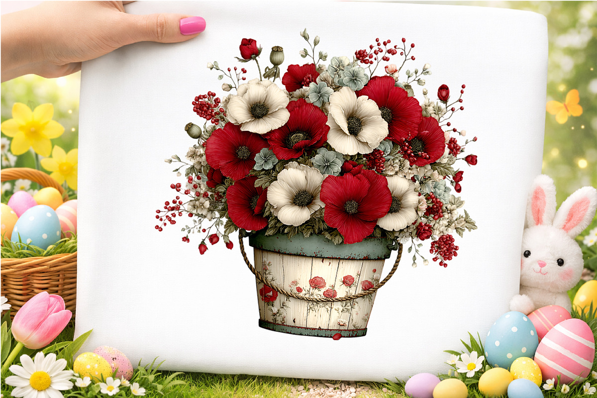 Spring Flower Basket Clipart Bundle, an Illustration by GatewayDesign (Photo 5 of 5)